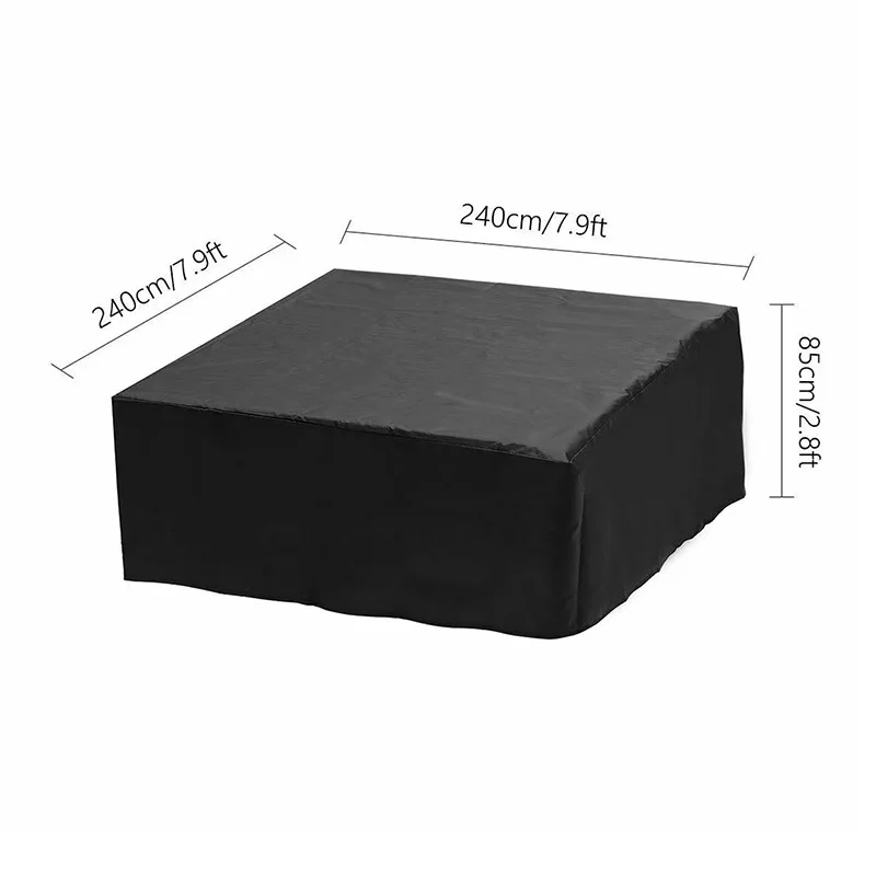 Square Universal Hot Tub Dust Cover Cap Waterproof Anti-UV All-Weather Spa Cover Cap Protector Hotspring Snow Rain Dust Covers 6