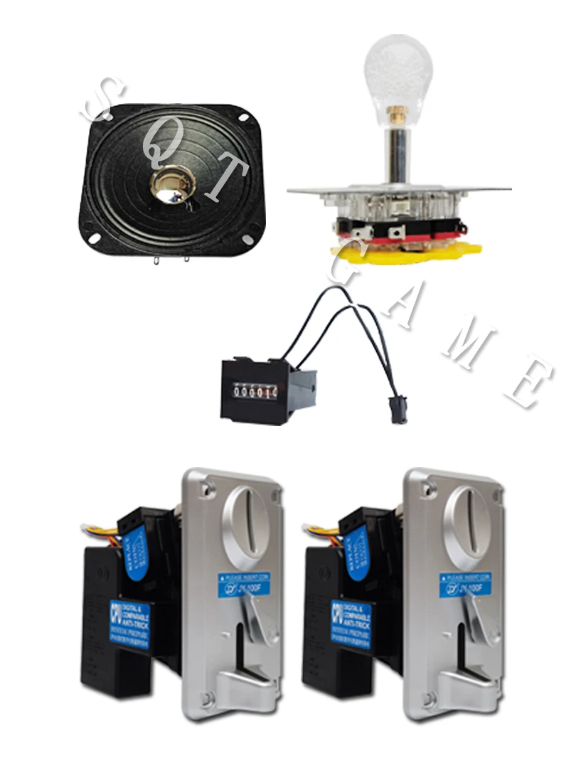 Toy crane assembly kit DIY claw machine slot game board coin receiver, button, wire harness, claw for crane mounting 5