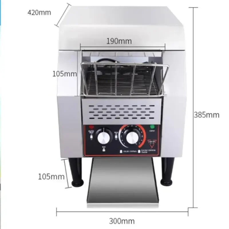 ATS-150 Commercial Chain Crawler Heating Machine Fully Automatic Sandwich Toaster 220V 1300W