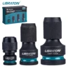 LIBRATON Impact to 1/4 Hex Converter 1/2 3/8 1/4“ Drive Female to 1/4" Hex Adapter Impact Wrench Adapters for Impact Bit Holders 1