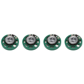 플라스틱 마그네틱 스피커 4 개, 녹색 및 은색, 0.25 W, 32 Ohm, 27 mm 직경