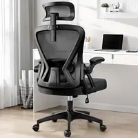 Ergonomic Office Chair, Home Office Desk with Headrest, High Back Mesh Chair with Flip-up Armrests, Offices Chairs 1