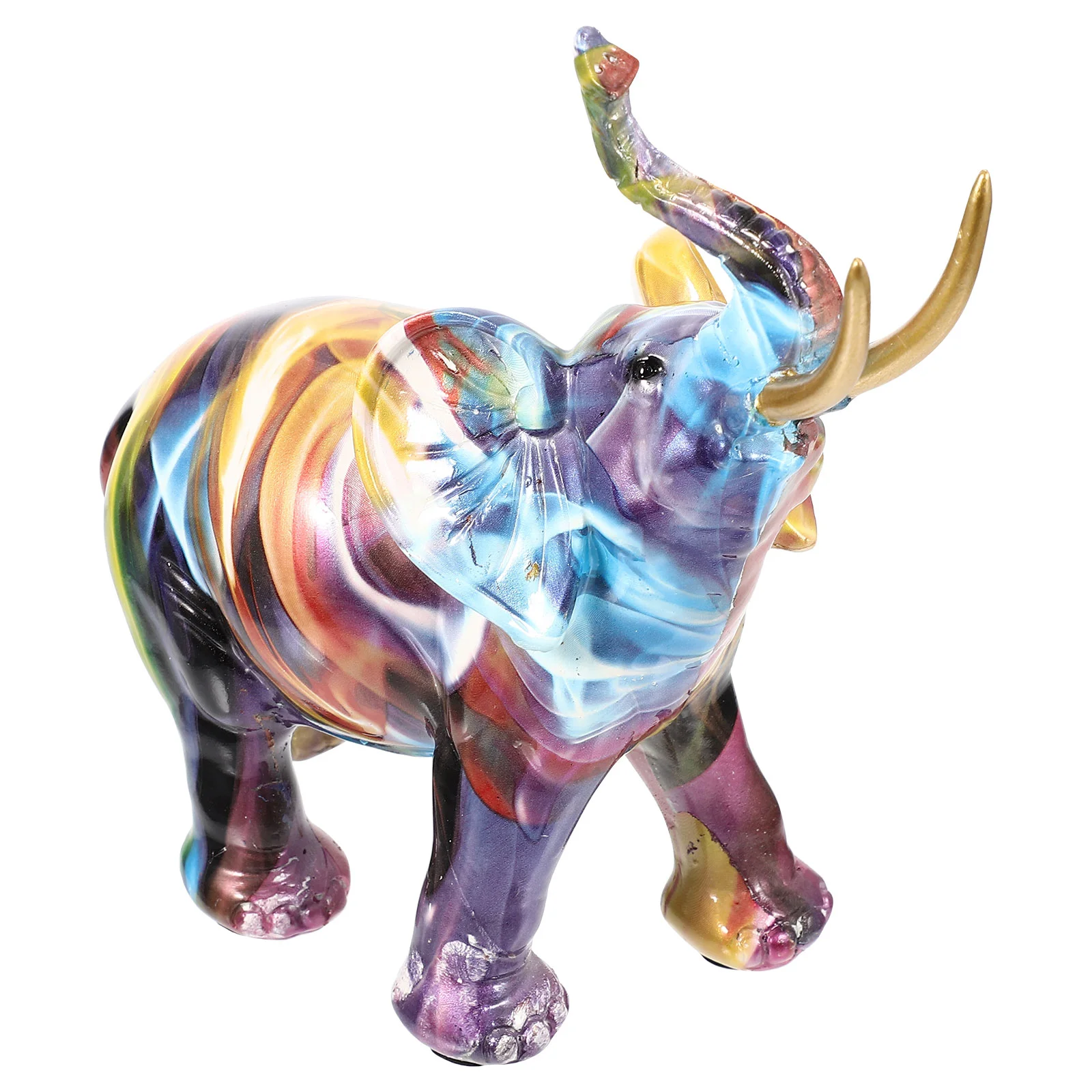 

Resin Craft Elephant Statue Adornment European Style Elephant Figure Decoration Home Entrance Office Desktop Artwork Crafts