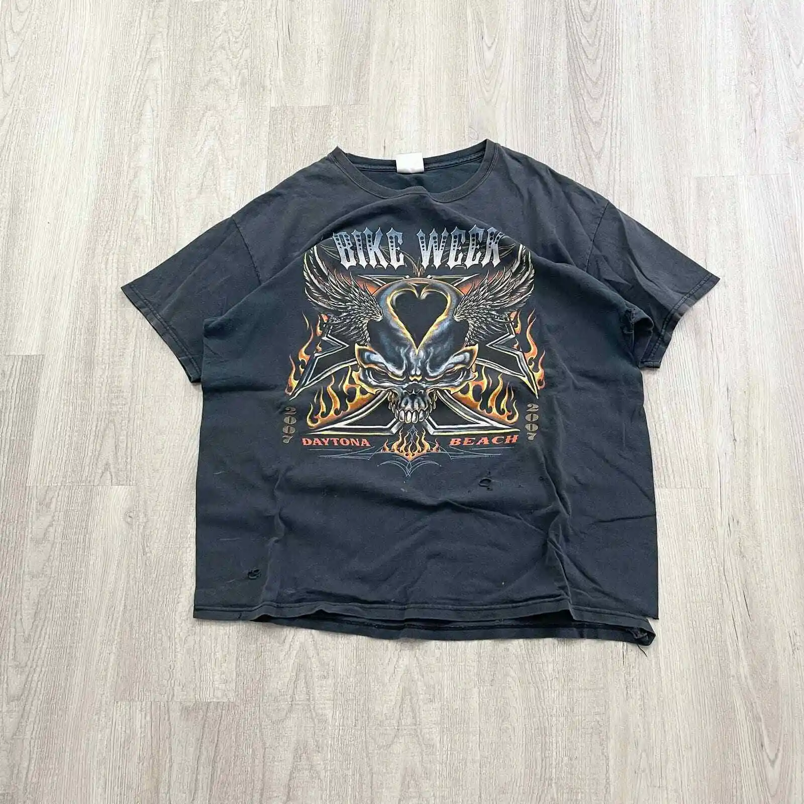 Maglietta Da Motociclista Vintage 2007 Daytona Bike Week Taglia Extra Large Xl A Maniche Lunghe O Corte Y2K