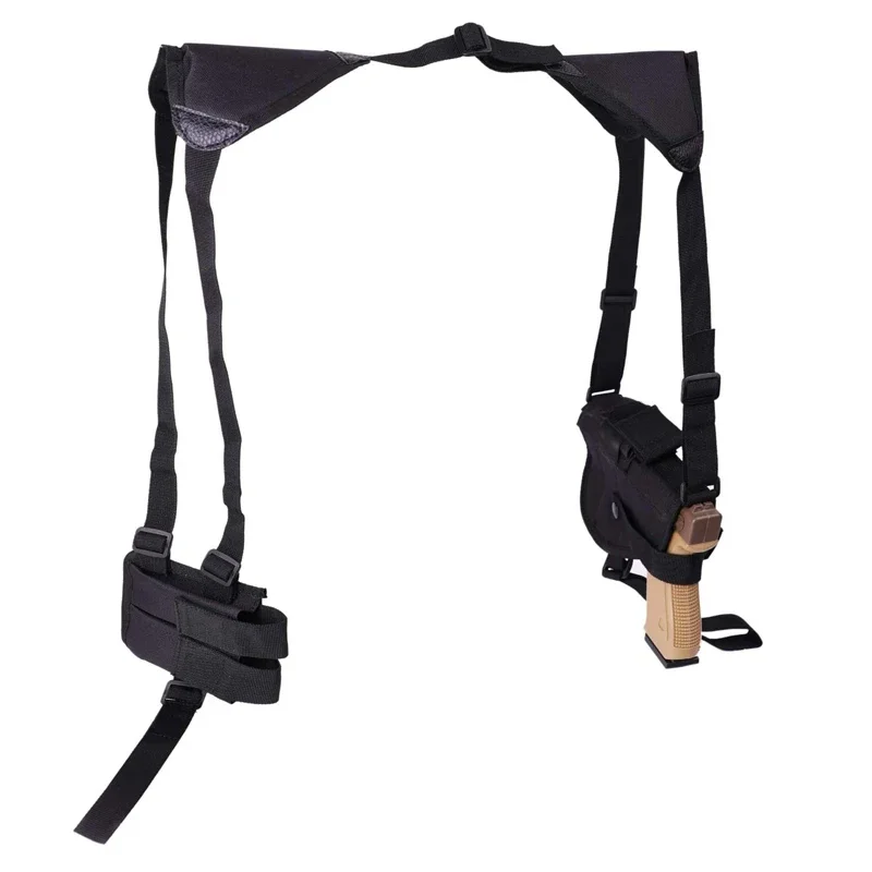 Versatile Concealed Carry Underarm Shoulder Holster with Dual 9mm Pouches