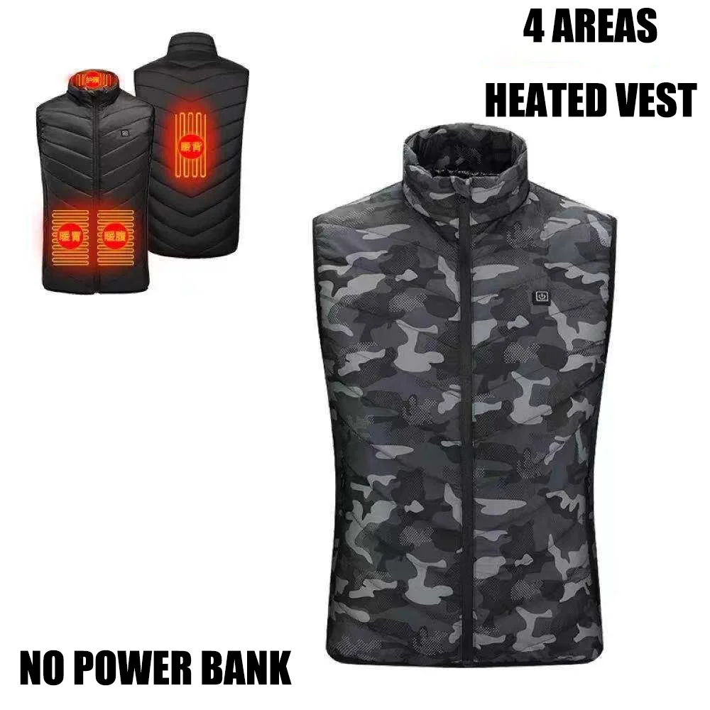 Winter New 9 Areas Heated Vest Warm Men Women Usb Heated Jacket Jackets Sportswear Heated Coat 4XL Outdoor Hunting 5