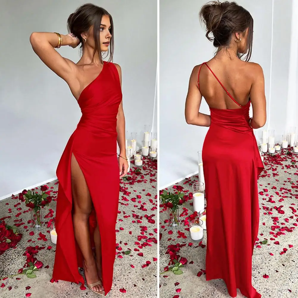 Robe élégante épaule dénudée, pour bal de promo, cocktail, robe de bal – Image 3