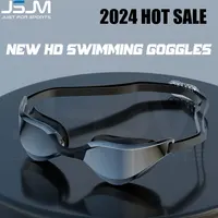 JSJM New Style Adjustable Professional Swimming Goggles Adults Swim Glasses Men Women Professional HD Anti-fog Silicone Goggles 1