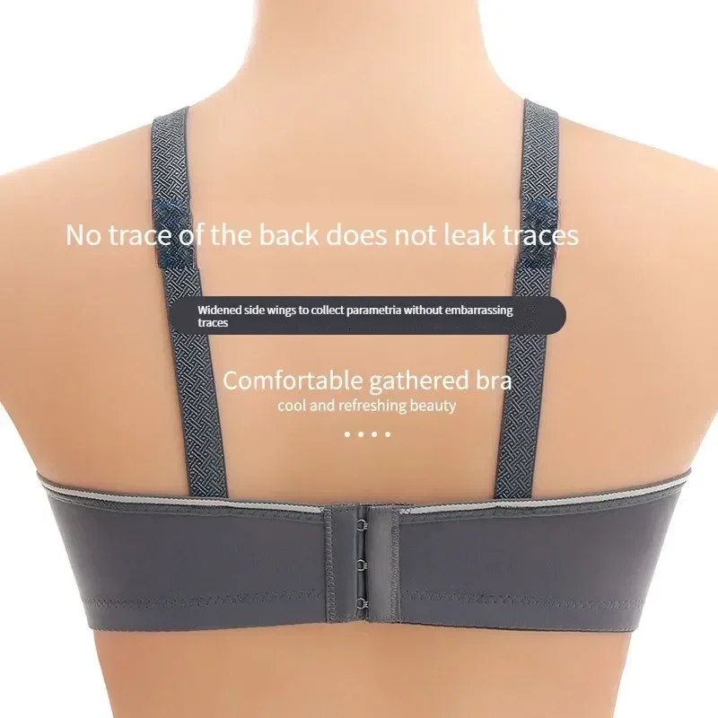 New BC cup sexy push-up women's bra non-magnetic no steel ring three-breasted side middle-aged and elderly mother underwear