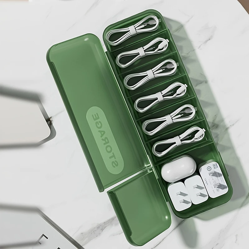 Portable PP Cable Organizer Box for Home Office