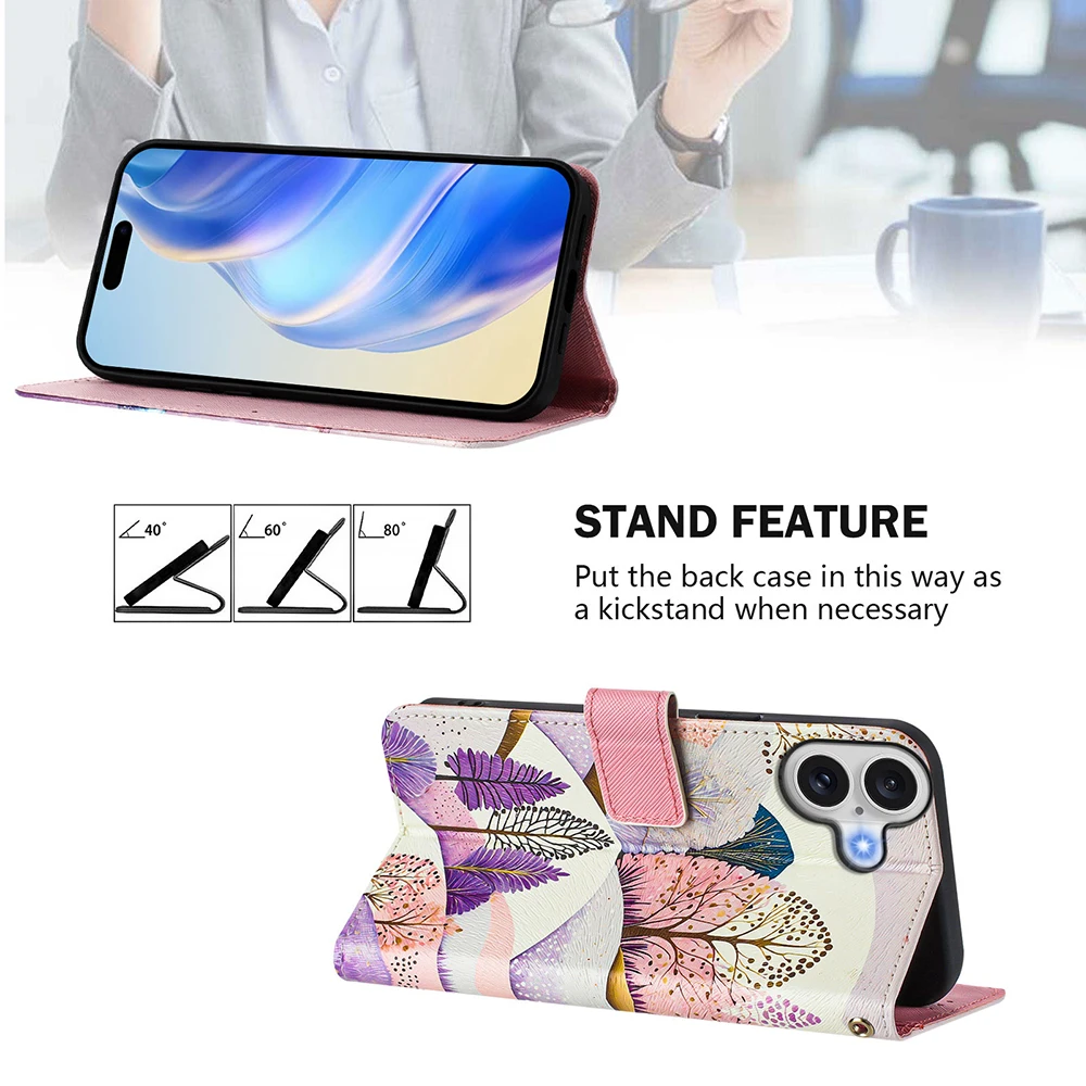 Leather Flip Stand Wallet Phone Case