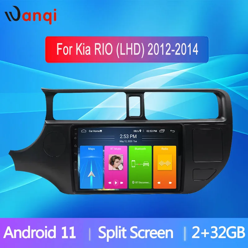 Автомобильный GPS-радиоприемник для Kia RIO(LHD)/(RHD) 2012-2014 Android 11 плеер 9-дюймовый