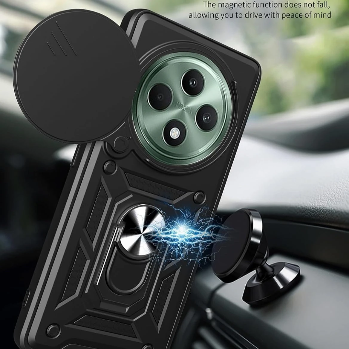 Enhanced Armor Case with Lens Protection and Magnetic Ring Holder