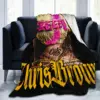 Chris Brown 2024 11 11 Tour Blanket Fleece Print King of R&B Fan Gift Ultra-Soft Throw Blanket for Bedding Bedroom Bedspreads 5