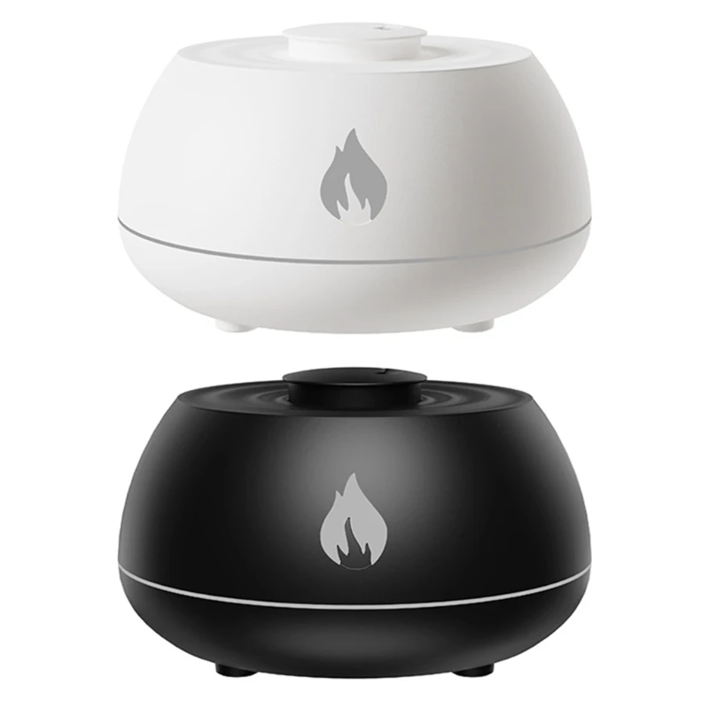 

7 Color Flame-Fireplace Air Aroma-Essential Oil Diffuser Desktop Noiseless Mist-Humidifier with Auto-Off Protection Home