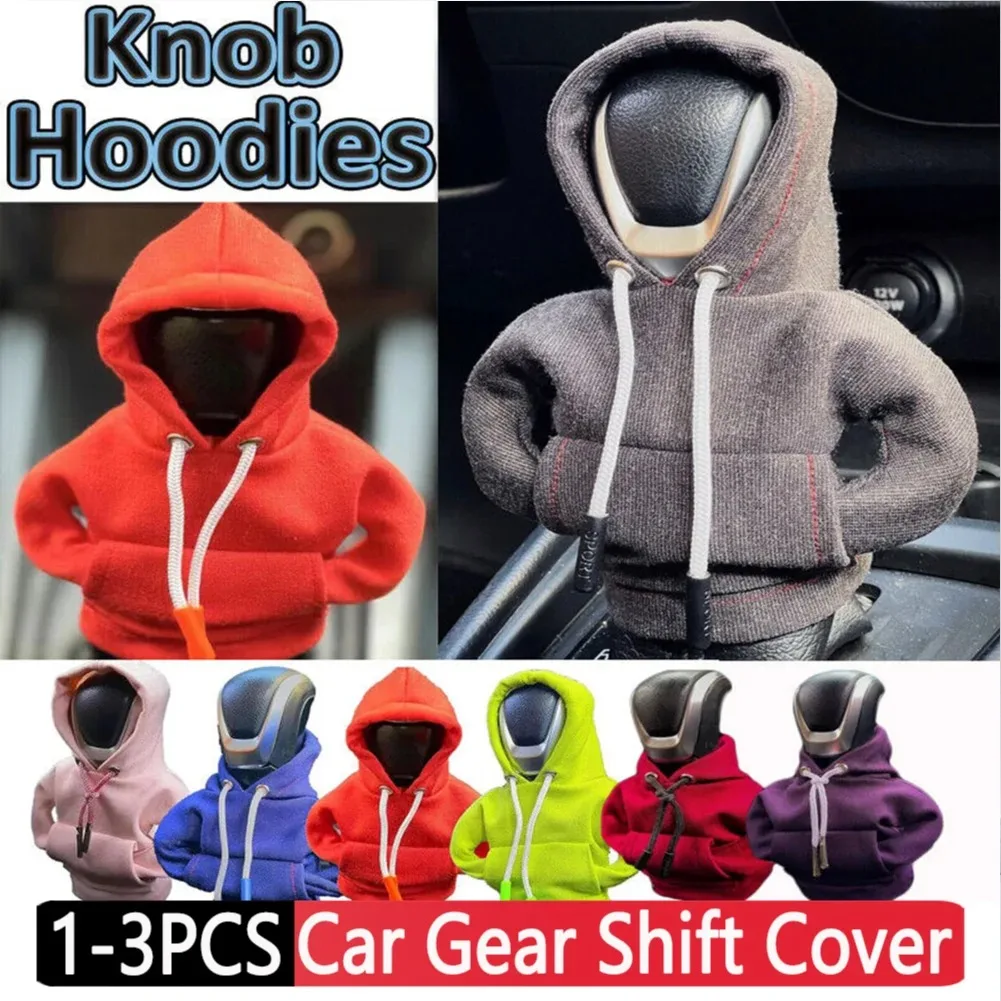 4Pcs Car Gear Shift Cover Hoodie, Mini Hoodie for Car Shifter, Hoodie Gear  Shift Cover, Automotive Interior Accessories Shift Knobs Fashionable Hooded