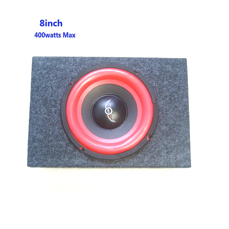 8-Inch New Ultra-thin 1000w 4 ohm Speaker Passive Cabinet Wooden Box Square MDF Felt Car Modified Subwoofer