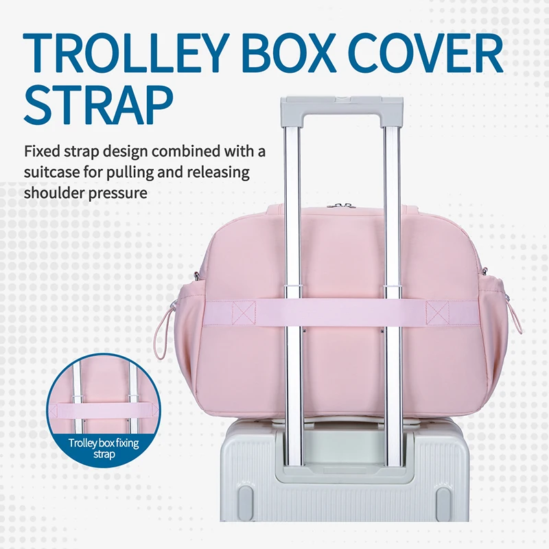 Travel handbag, large capacity women's fitness bag, multifunctional dry wet separation, short distance business luggage bag, por