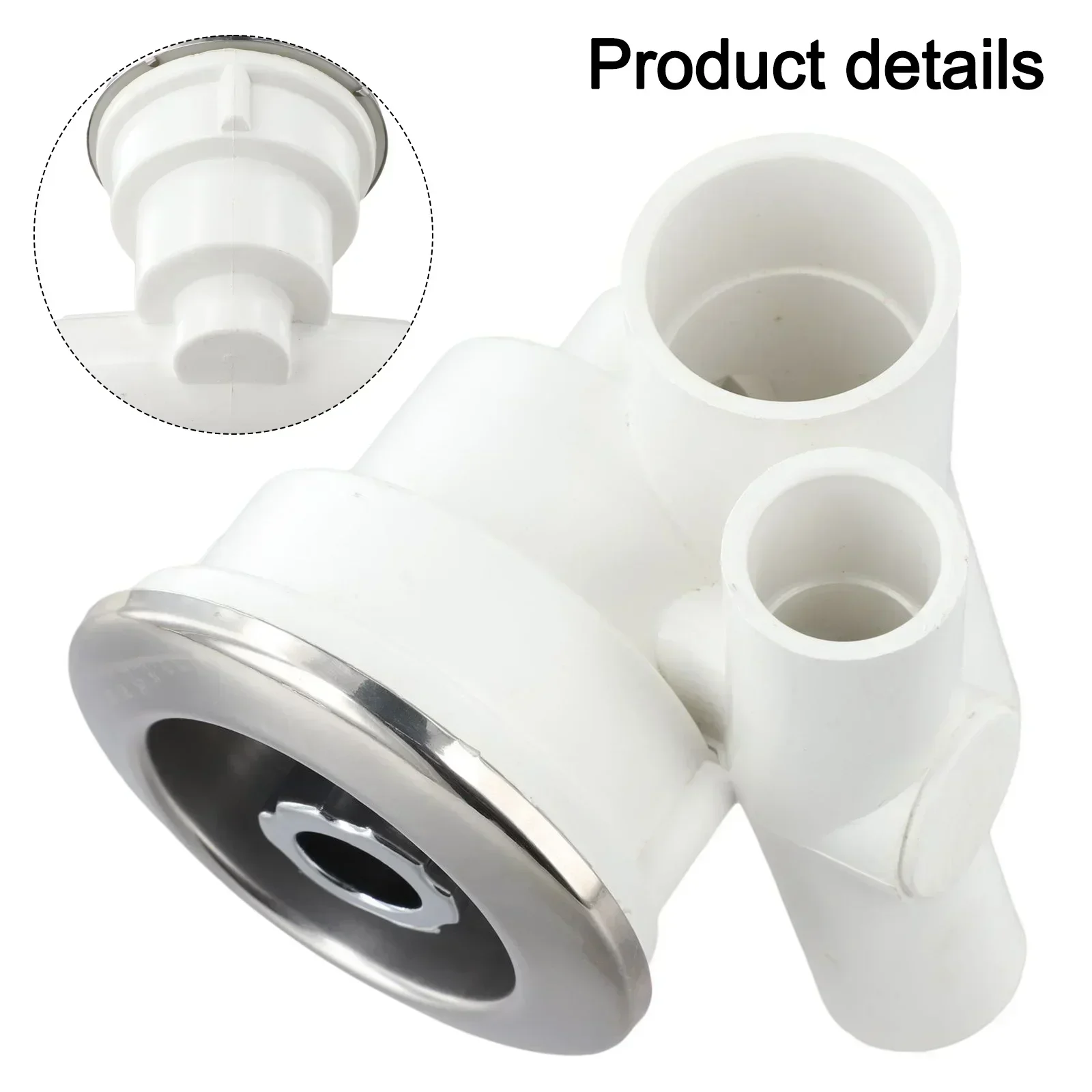 수영 스파용 하이드로테라피 제트 헤드 수영장 마사지 노즐 편안한 목욕 화이트 실버 견고한 구조