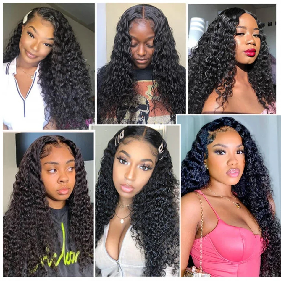Indian Deep Wave Human Hair Bundles Unprocessed Raw Virgin Weave Curly Wave Human Hair Extensions Natural Color 30Inch