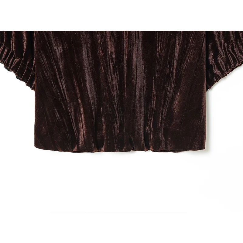 Women Top 2025 New Fashion Velvet Elegant Vest Tops For Women Short Sleeve Commuting Personality Short Top Casual Waistcoat