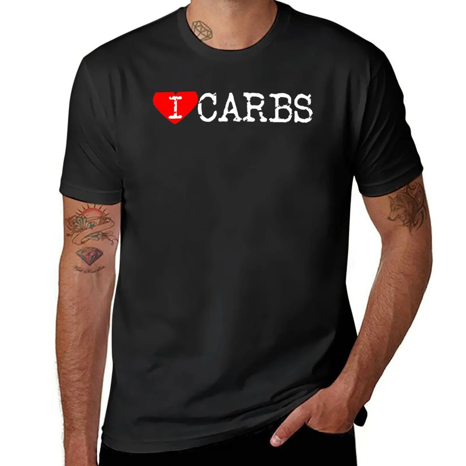 

Новинка, I Heart Carbs | Футболка Love Carbs, футболка на заказ, летние топы, футболка, Мужская футболка