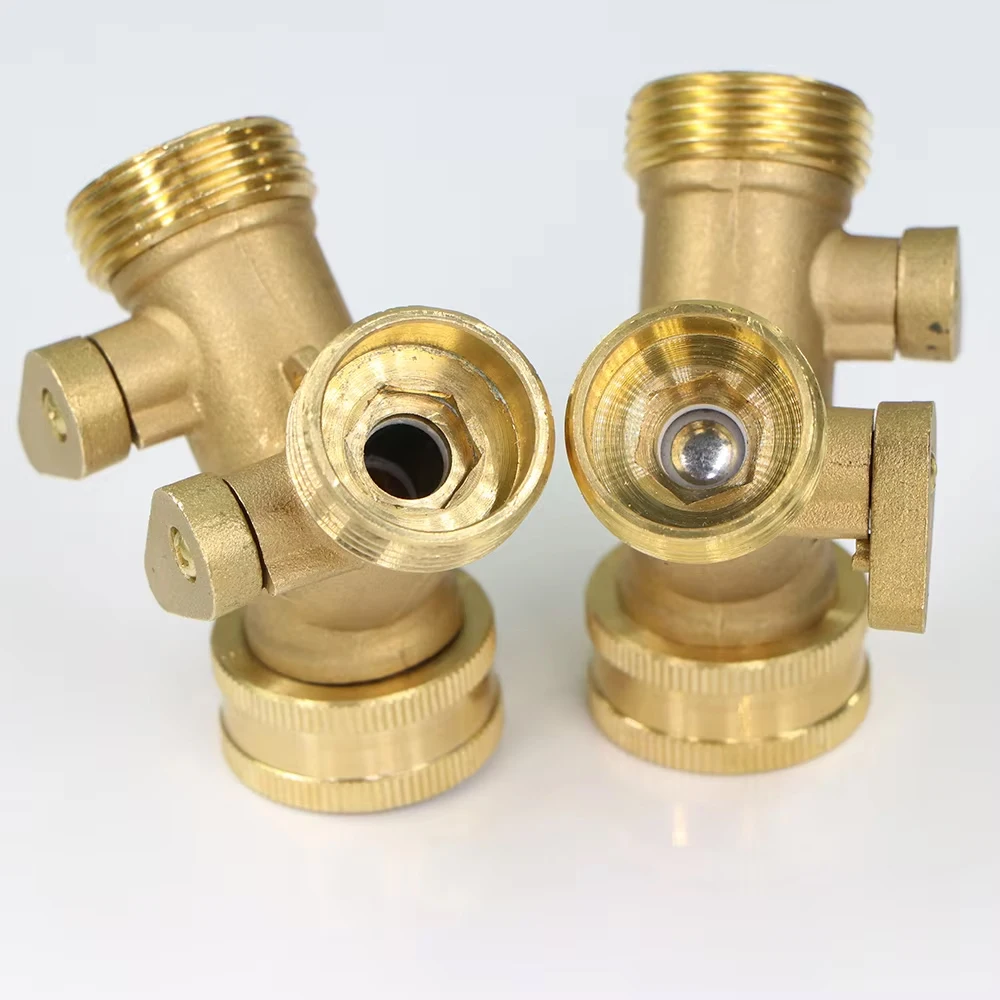 Y type brass tap connector