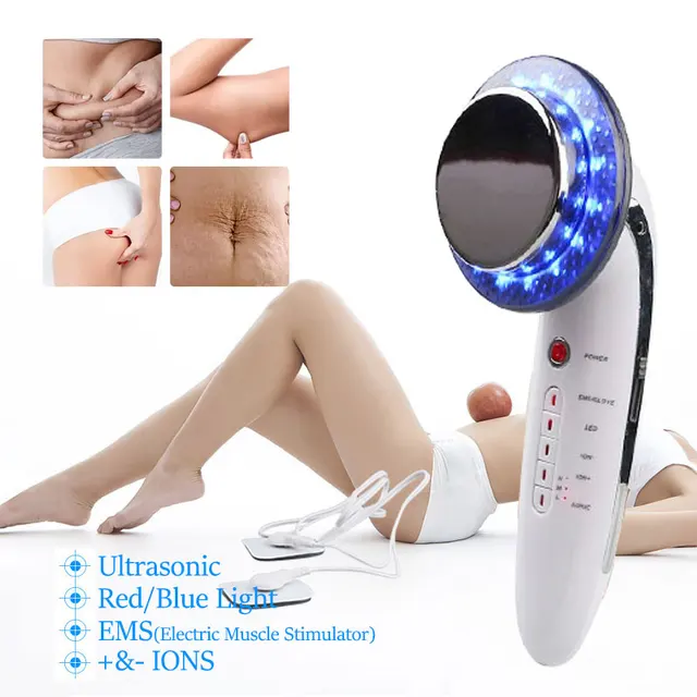 Ultrasonic EMS LED Ions Muscle Stimulation Infrared Thermal Therapy Device Fat Burn Low Frequency Massager Body Slimming Machine