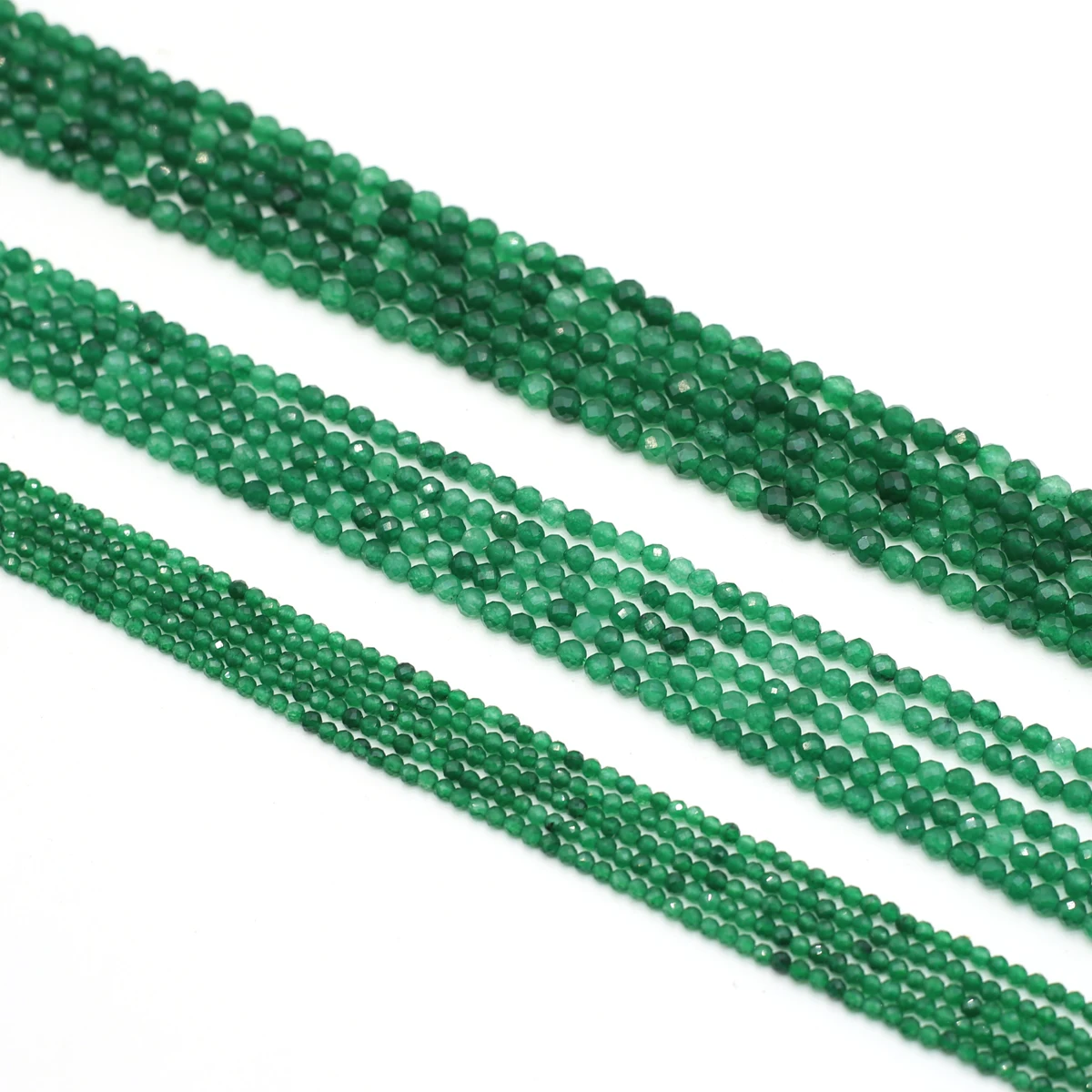 

Round Green Aventurine Beads Faceted Natural Stones Loose Spacer Beads for Jewelry Making DIY Necklace Accessories Crafts 38cm