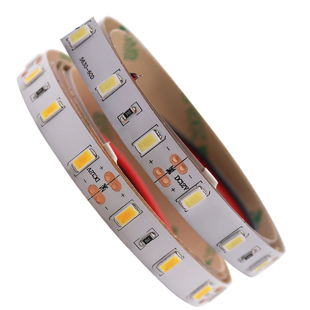 5m Led Light 12v 5630 Flexible Led Tape High Bright Chip Led Ribbon 60leds 90leds 120leds Pure White/neutral - Led Strip - AliExpress