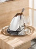 Luxury Stainless Steel Mirror Tray with Handle, Designer Tray, Decorative Tray for Home Decor, Center Table Decoration, Hotel 1
