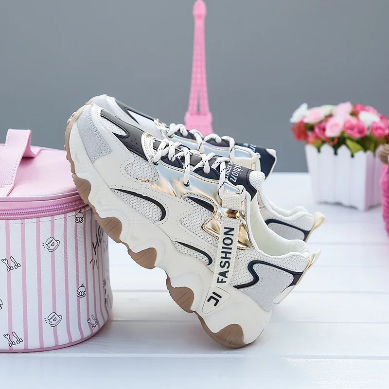 Tennis Shoes for Women Light Breathable Female Sport Trainer Shoes Non-slip Basket Sneakers Lace-Up Casual Platform women sports shoes
