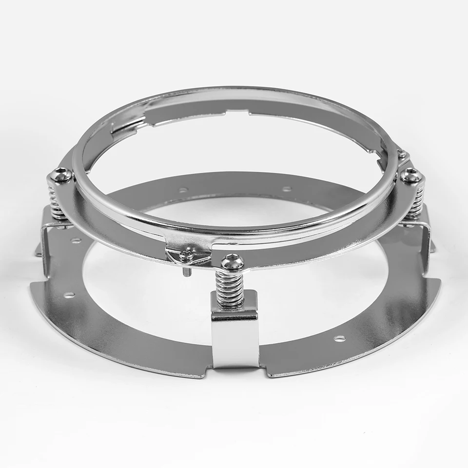 LED リング P/J ヘッドライト クローム 05-09y マスタング 即決 ヤマハ 7インチ ハローリングLED ヘッドライトユニットKIT クローム