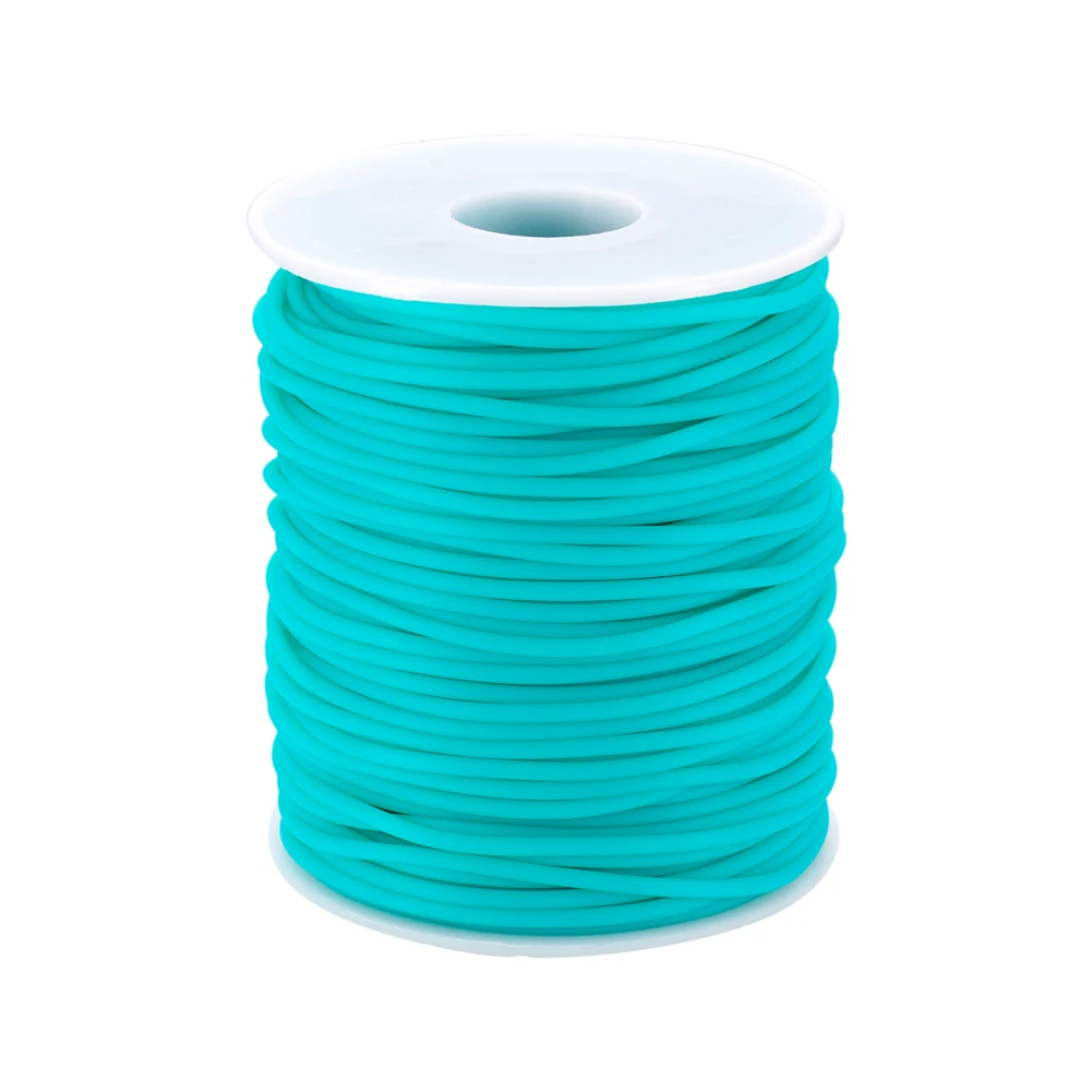 2mm 3mm 4mm 5mm Hollow Pipe PVC Tubular Rubber Cord for Jewelry Making DIY  15 Colors hole:1.5mm; about 50m/25m/15m/10m/roll