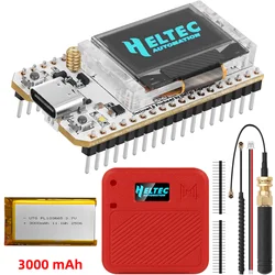 Meshtastic Enhanced LoRa Dev - Board Kit with High - Capacity Battery and OLED Display for 3.7 V (3000mAh 433 - 510MHz)