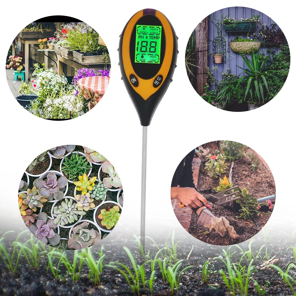 Soil Tester4 in 1 Soil Tester PH Moisture Temp Flower Meter