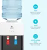 Hot/Cold Top Loading Countertop Water Cooler Dispenser With Child Safety Lock. UL Listed- White 4