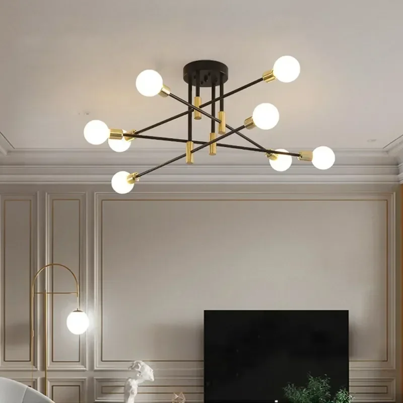 LED Chandelier Ceiling Chandelier Art Lighting Fixtures 6 Heads Modern Retro Creative Pendant Lighting For Living Room Bedroom Hall Home Decor