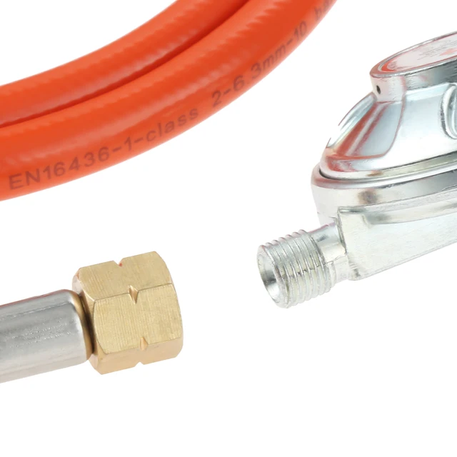 2Pcs/1Set Gas -Szabályozó Nyomás 50 Mbar + Gáztömlő 150 Cm 1/4 Hüvelykes Bal Oldali Szál 1/2 "R X 1/4" Lks Lpg Adapter Grill Kemping Bbq - Image 5