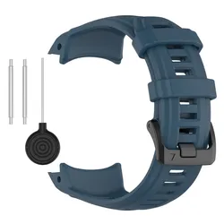 Enhanced Silicone Smart Watch Strap for Garmin Instinct - Durable and Comfortable Wrist Band Bracelet (Night Blue)