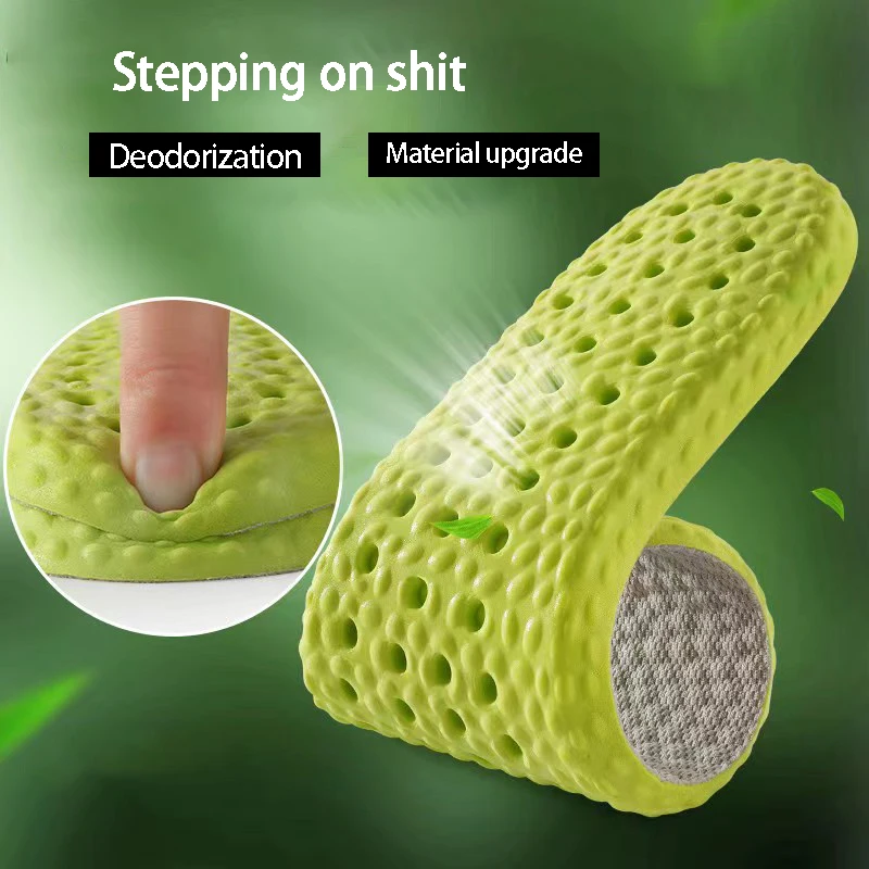 New Orthopedic Insoles Deodorization Memory Foam Sports Running Sockliner Shock Absorption Breathable Mesh Soft Cushion_voghion.com