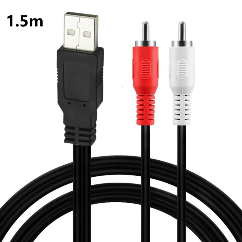 Enhanced Audio-Visual USB to Dual RCA Cable