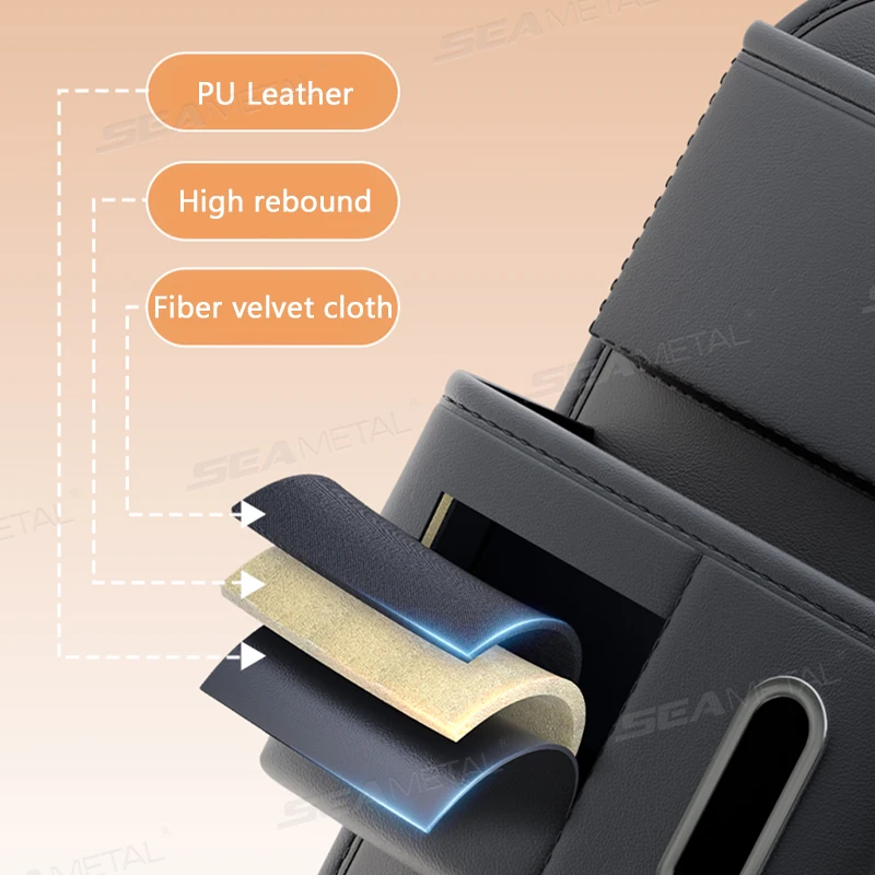 Waterproof PU Car Backseat Organizer Storage Bag