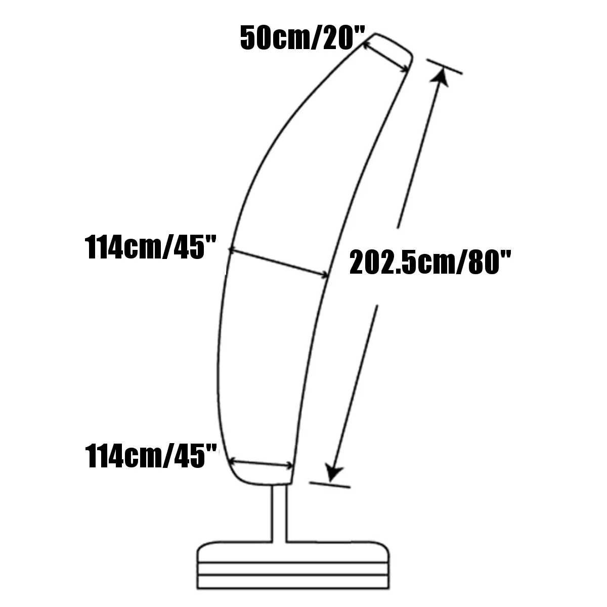 

Чехол-зонт из ткани с защитой от дождя и воды, 202,5x114x50 см