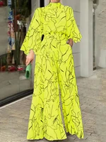 TRAF Autumn Fashion Back Zipper Jumpsuit Women's Casual Long Sleeve Tie Knot Strap Jumpsuits Loose Wide Leg Pants Streetwear - Image 6