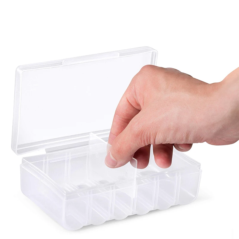 6 Slots Transparent Battery Storage Case Holder Hard Plastic Case Storage Battery Box 1PC For AA/AAA Organizer Box battery storage box battery case battery holder battery box