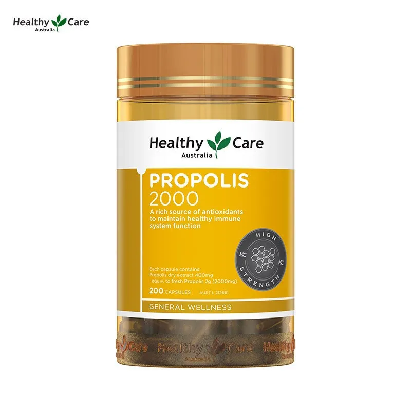 

Australian Hc Propolis Healthy Care Black Bee Propolis Soft Capsule Propolis Soft Capsule 2000Mg Dietary Fiber Supplement