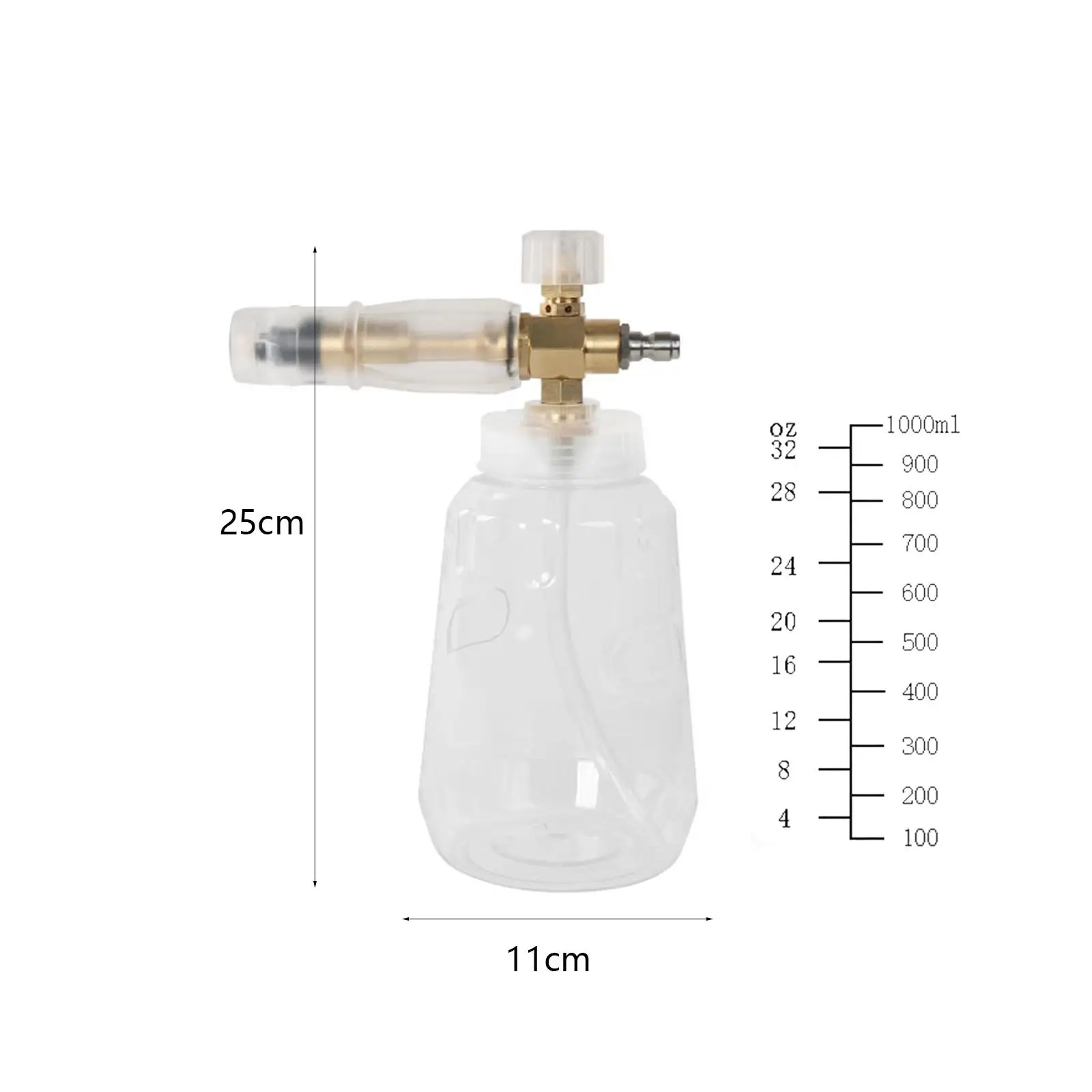 

Snow Foam Lance Washer Bottle 1000ml Portable Adjustable Car Wash Sprayer Foam Pump for Automotive Detailing House Cleaning