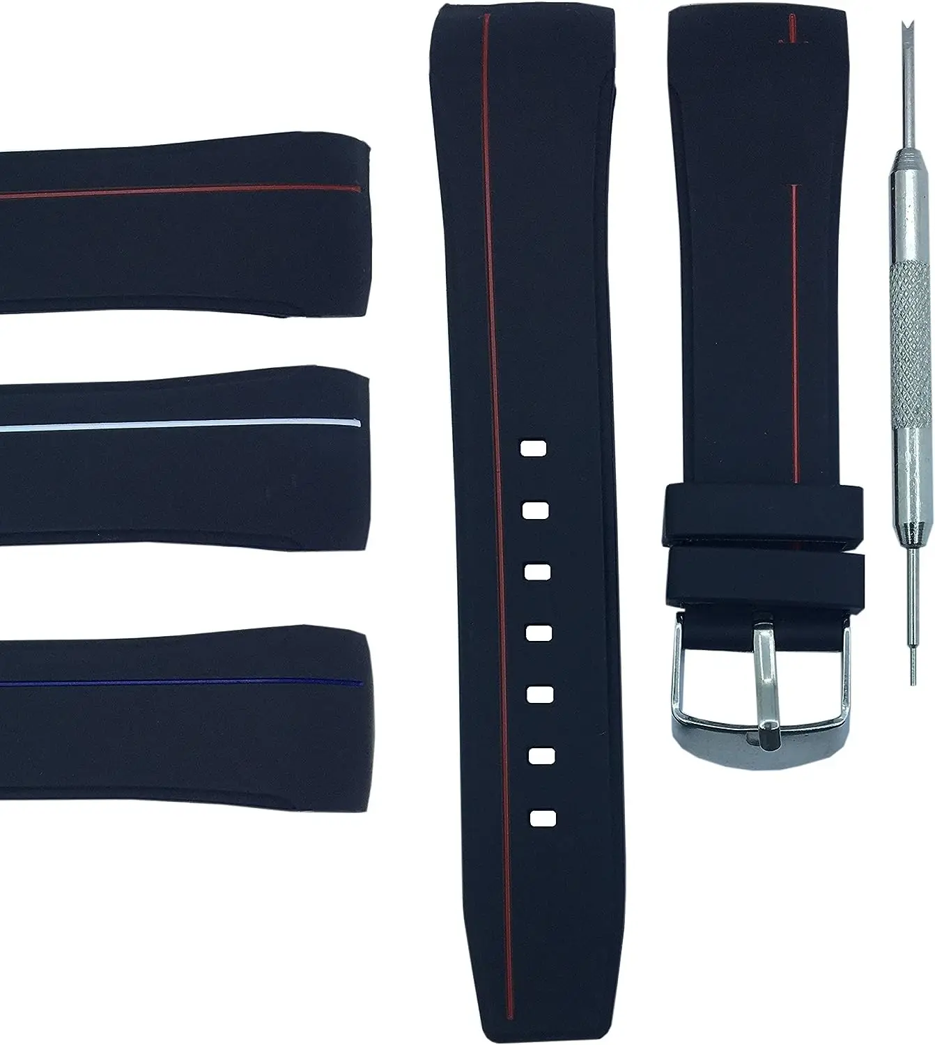 Affordable Elegant Rubber 21 mm Watch Strap TC50SBK_K0039435 main image 1