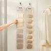 New 7 Grid Underwear Storage Bag Hanging Wall-mounted Sock Organizer Behind The Door Accessories Wardrobe Hanging Organizer 1